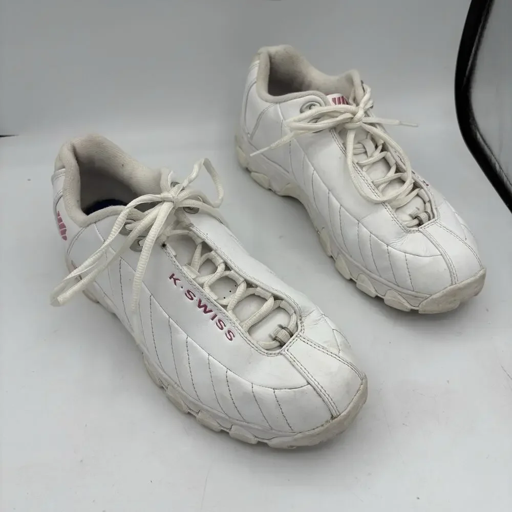 K Swiss Sneakers Womens Size 11 ST329 CMF Heritage White Pink 93426-156-M Low